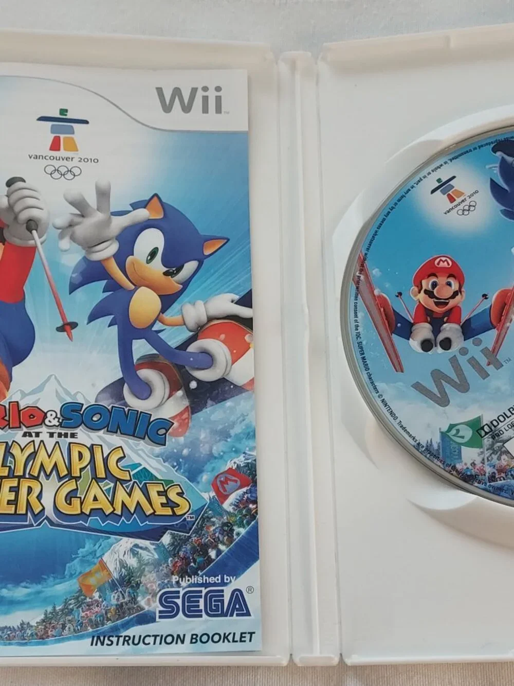 SEGA Mario & Sonic Olympic Winter Games Nintendo Wii Multiplayer Manual Sports
